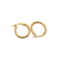 Real Gold Oval Plain Small Loop Earring Set 5359 E1775
