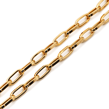 Real Gold Thick Link Paper Clip Solid Chain Necklace CVB498 (40 C.M) CH1273