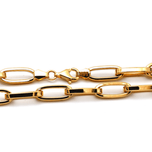 Real Gold Thick Link Paper Clip Solid Chain Necklace CVB498 (40 C.M) CH1273