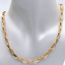 Real Gold Thick Link Paper Clip Solid Chain Necklace CVB498 (40 C.M) CH1273