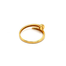 خاتم أظافر من الذهب الحقيقي (مقاس 4.5) 0851/3 R2114 GZCR