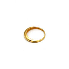 خاتم بتصميم بيضاوي بسيط مستدير من الذهب الحقيقي R2312 1107 (مقاس 4.5)