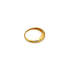 خاتم دائري بيضاوي عادي من الذهب الحقيقي 1107 (مقاس 8) R1967