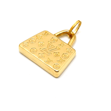 Real Gold GZLV Luxury Bag 2 Side 3D Pendant 0500/3KU P 1819