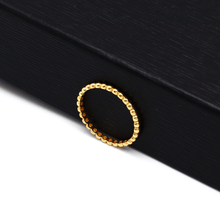 خاتم فقاعي عادي من الذهب الحقيقي 5834 (مقاس 8.5) R2245