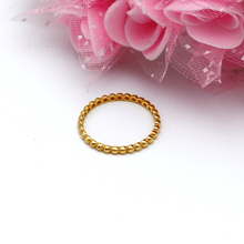 خاتم فقاعي عادي من الذهب الحقيقي 5834 (مقاس 8.5) R2245