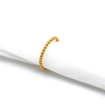 Real Gold Plain Bubble Ring 5834 (Size 6) R1976