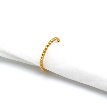 Real Gold Plain Bubble Ring 5834 (Size 6.5) R2244