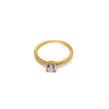Real Gold Solitaire Luxury Stone Ring 0236 (Size 8.5) R2201