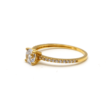 Real Gold Solitaire Luxury Stone Ring 0236 (Size 6.5) R1989