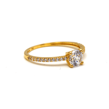 Real Gold Solitaire Luxury Stone Ring 0236 (Size 7.5) R1990