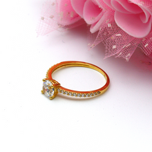 Real Gold Solitaire Luxury Stone Ring 0236 (Size 8.5) R2201