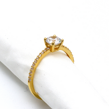 Real Gold Solitaire Luxury Stone Ring 0236 (Size 10) R2267