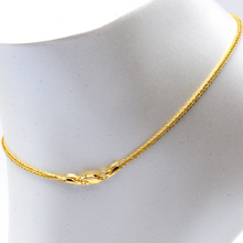 Real Gold Wide Wheat Anklet HSPRTDK 4170 (26 C.M) A1033