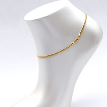 Real Gold Flat Spiga Thick Anklet 8943 (26 C.M) A1032