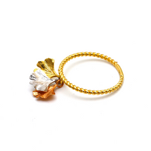 Real Gold 3 Color Twisted Leaf Ring 6229 (SIZE 6.5) R1663 - 18K Gold Jewelry
