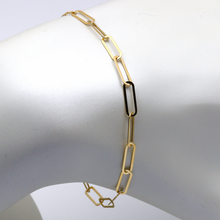 Real Gold Paper Clip M Bracelet 1320 (19 C.M) BR1473