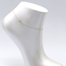Real Gold Single Square Anklet 0150 A1041