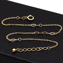 Real Gold Link Round Twisted Adjustable Size Bracelet 7800-III BR1497
