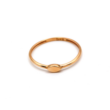 Real Gold Oval Rose Gold Ring (SIZE 7.5) R1455 - 18K Gold Jewelry
