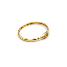 Real Gold Stone Oval Ring (SIZE 7.5) R1456 - 18K Gold Jewelry