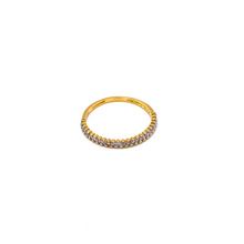 خاتم زفاف من الذهب الحقيقي بحجرين لونين GL0417 (مقاس 9) R2031