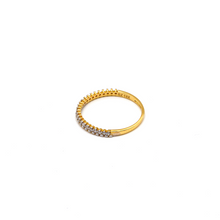 خاتم زفاف من الذهب الحقيقي بلونين GL0417 (مقاس 10) R2293
