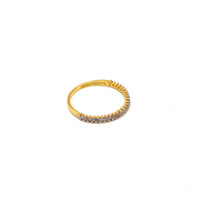 Real Gold 2 Color Bridal Stone Ring GL0417 (SIZE 9) R2031