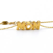 Real Gold 3D Mom Movabale Letters Mother Adjustable Size Necklace 1889 N1336