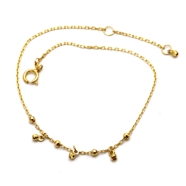 Real Gold Ball Dangler Bracelet (19 C.M) 6265 BR1386 – GOLD ZONE JEWELRY