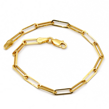 Real Gold Solid Paper Clip 4 M.M Bracelet 8664 (19 C.M) BR1503