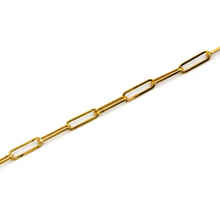 Real Gold Solid Paper Clip 4 M.M Bracelet 8664 (19 C.M) BR1503