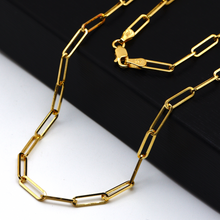 Real Gold Solid Paper Clip 4 M.M Necklace 8664 (50 C.M) CH1163