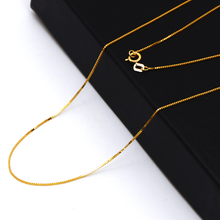 سلسلة صندوق صلب من الذهب الحقيقي 2484 (40 سم) CH1198