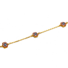 Real Gold Flower Bracelet 1886/2 K1045 - 18K Gold Jewelry