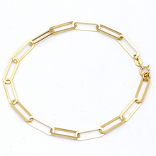 Real Gold Paper Clip L Bracelet 1319 (19 C.M) BR1505