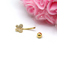 Real Gold Butterfly Belly Navel Piercing 0022 BP1015