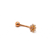 Real Gold Star Rose Gold Belly Navel Piercing 0019 BP1017