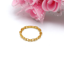 Real Gold Cable Twisted Unisex Ring 7043 (SIZE 7) R2867