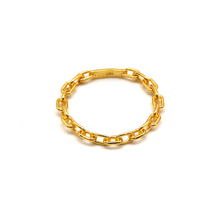 Real Gold Cable Twisted Unisex Ring 7043 (SIZE 10) R2192