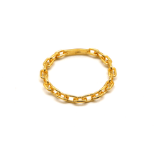 Real Gold Cable Twisted Unisex Ring 7043 (SIZE 7) R2867
