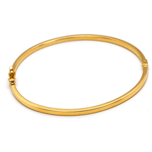 Real Gold Plain Bangle (SIZE 18.5) BA1189 - 18K Gold Jewelry