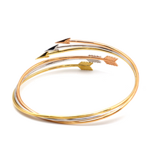 Real Gold 3 Color Arrow Stretchable Bangle 55 MM 0246 (SIZE 15) BA1324