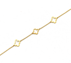 Real Gold 3 VC Plain Hollow Bracelet 3350 BR1402