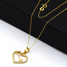 Real Gold Key Heart Necklace 1375 CWP 1849