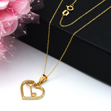 Real Gold Key Heart Necklace 1375 CWP 1849