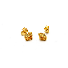 Real Gold Framed Triangle Earring Set 3125 E1678