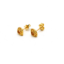 Real Gold Framed Triangle Earring Set 3125 E1678