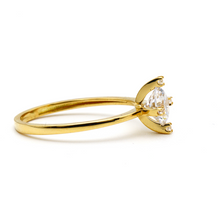 Real Gold Solitaire Ring 0056 (SIZE 7) R1996