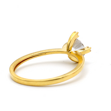 خاتم سوليتير من الذهب الحقيقي 0056 (مقاس 8) R2199